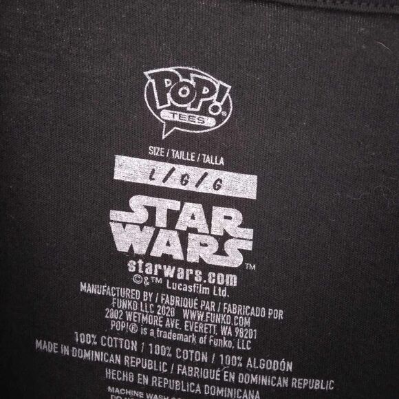 Funko Pop! Star Wars Grogu Baby Yoda Black Graphic T-Shirt Men's Size Large - Picture 4 of 4